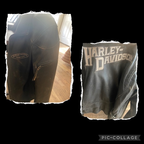NWOT Harley Davidson Distressed Leather Jacket - Picture 2 of 3